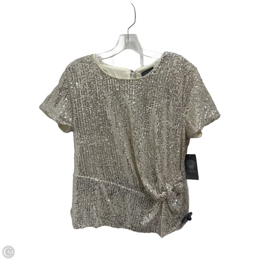 Top Short Sleeve By Vince Camuto In Gold, Size: L