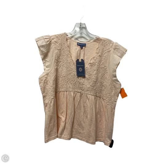 Top Short Sleeve By Democracy In Orange, Size: L