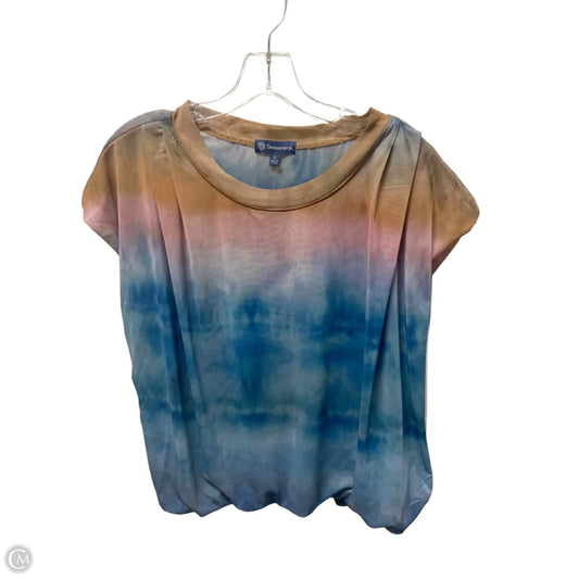 Top Short Sleeve By Democracy In Multi-colored, Size: L