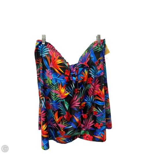 Swimsuit Top By Clothes Mentor In Floral Print, Size: 3x