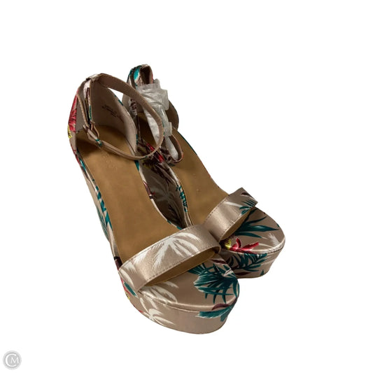 Shoes Heels Platform By Bamboo In Floral Print, Size: 9