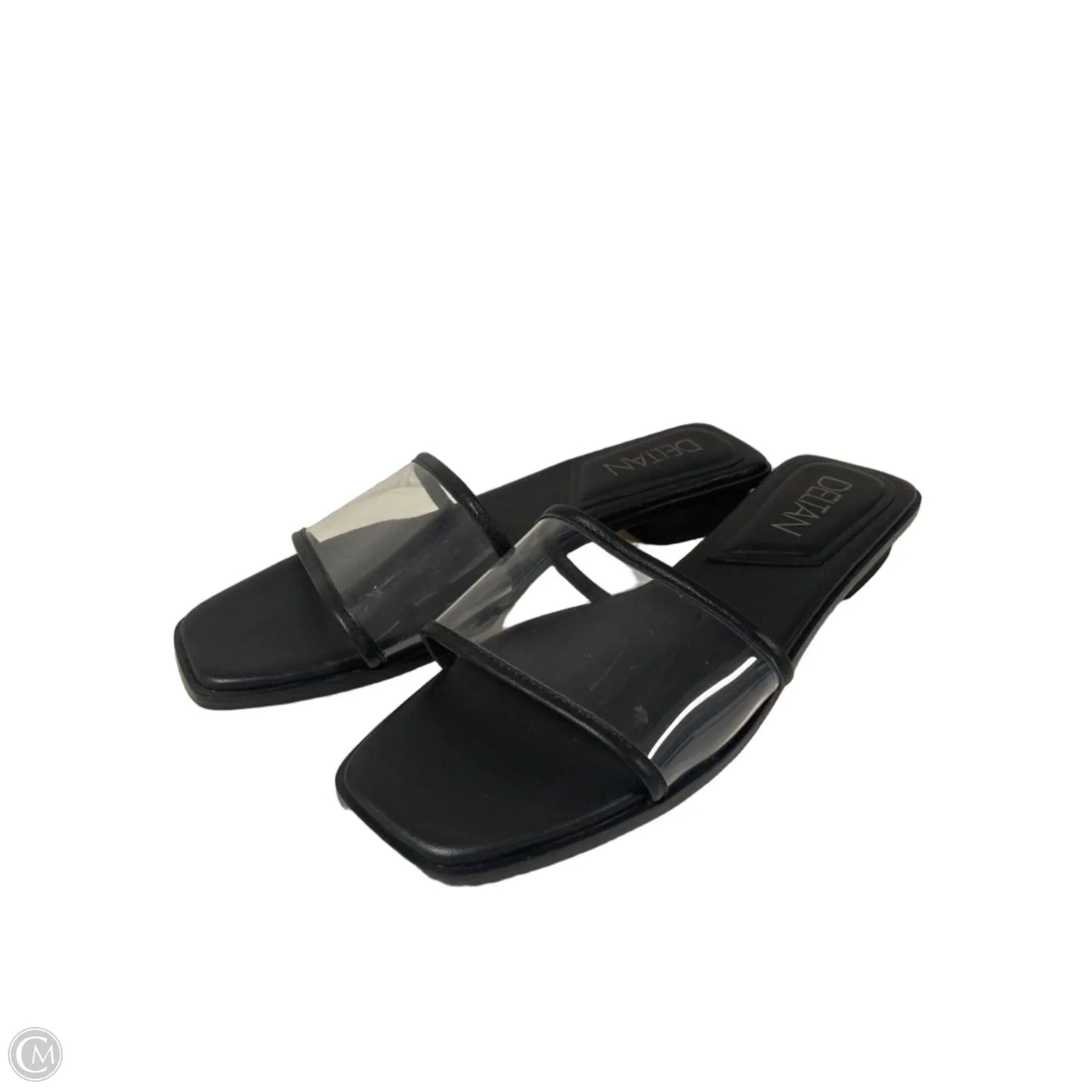 Sandals Flats By Clothes Mentor In Black, Size: 9.5