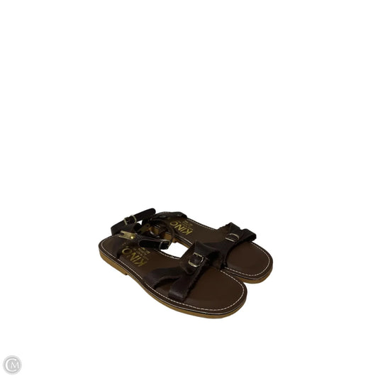 Sandals Flats By Clothes Mentor In Brown, Size: 9