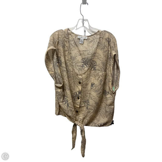 Top Short Sleeve By New York And Co In Brown, Size: 3x