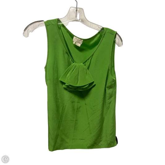 Top Sleeveless Designer By Kate Spade In Green, Size: S