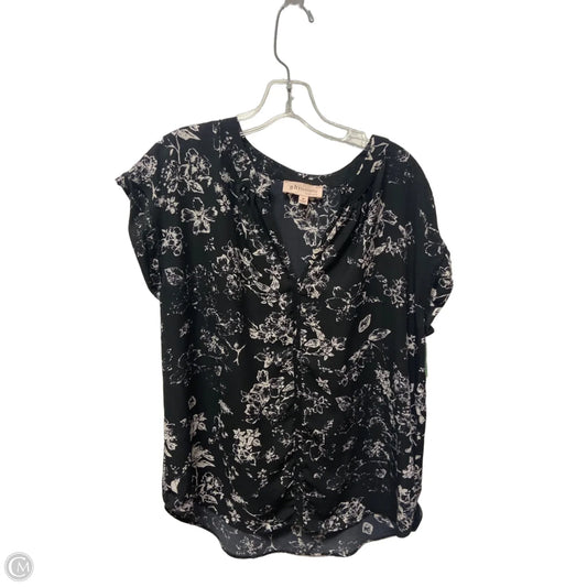 Top Short Sleeve By Philosophy In Black, Size: M
