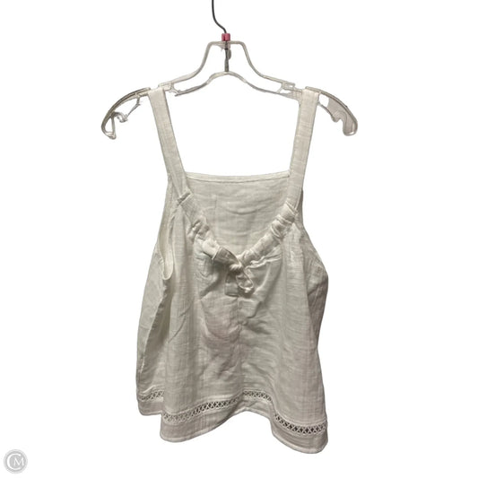 Top Sleeveless By Clothes Mentor In White, Size: M