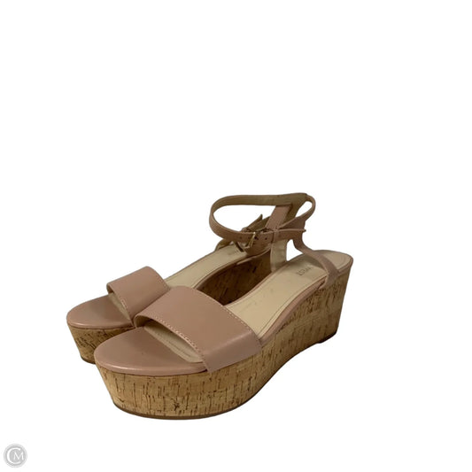 Sandals Heels Block By Nine West In Pink, Size: 8.5