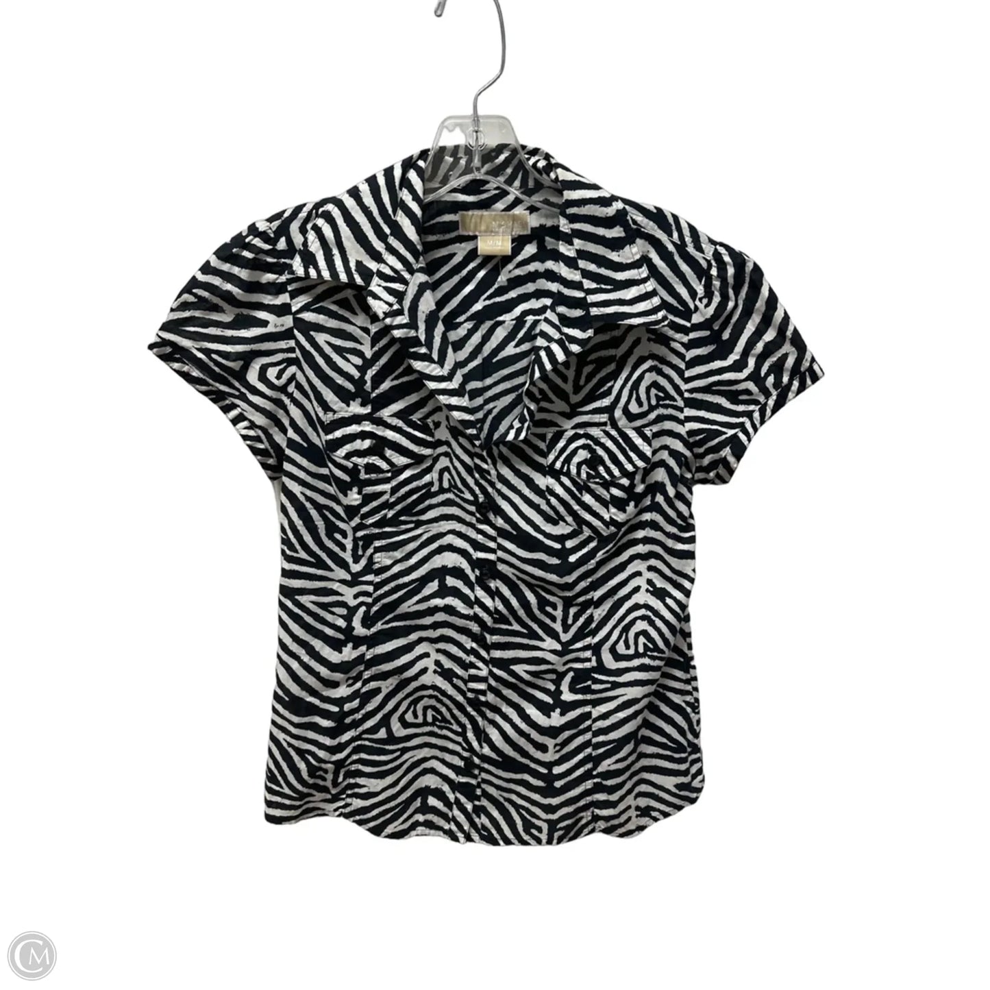 Top Short Sleeve By Michael By Michael Kors In Animal Print, Size: M