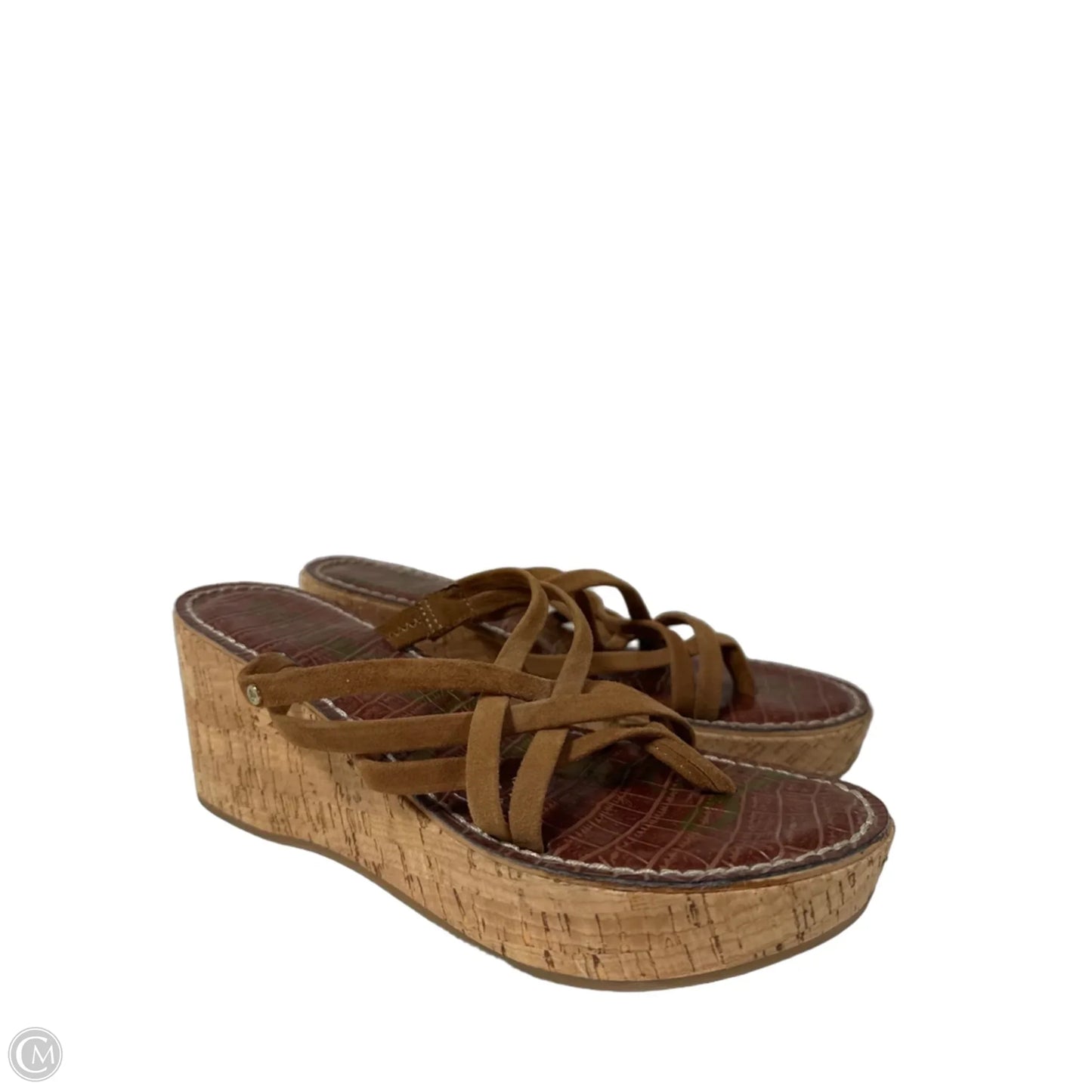 Sandals Heels Wedge By Sam Edelman In Bronze, Size: 7.5