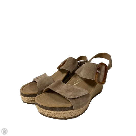 Sandals Heels Platform By Aetrex In Brown, Size: 8.5