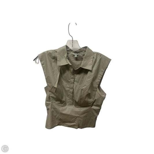 Top Sleeveless By Guess In Green, Size: M