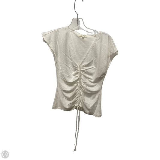 Top Short Sleeve By Max Studio In White, Size: Xs