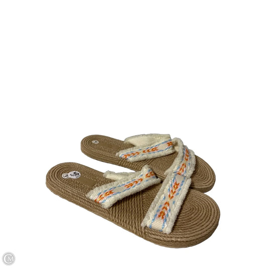 Sandals Heels Wedge By Clothes Mentor In Multi-colored, Size: 9.5
