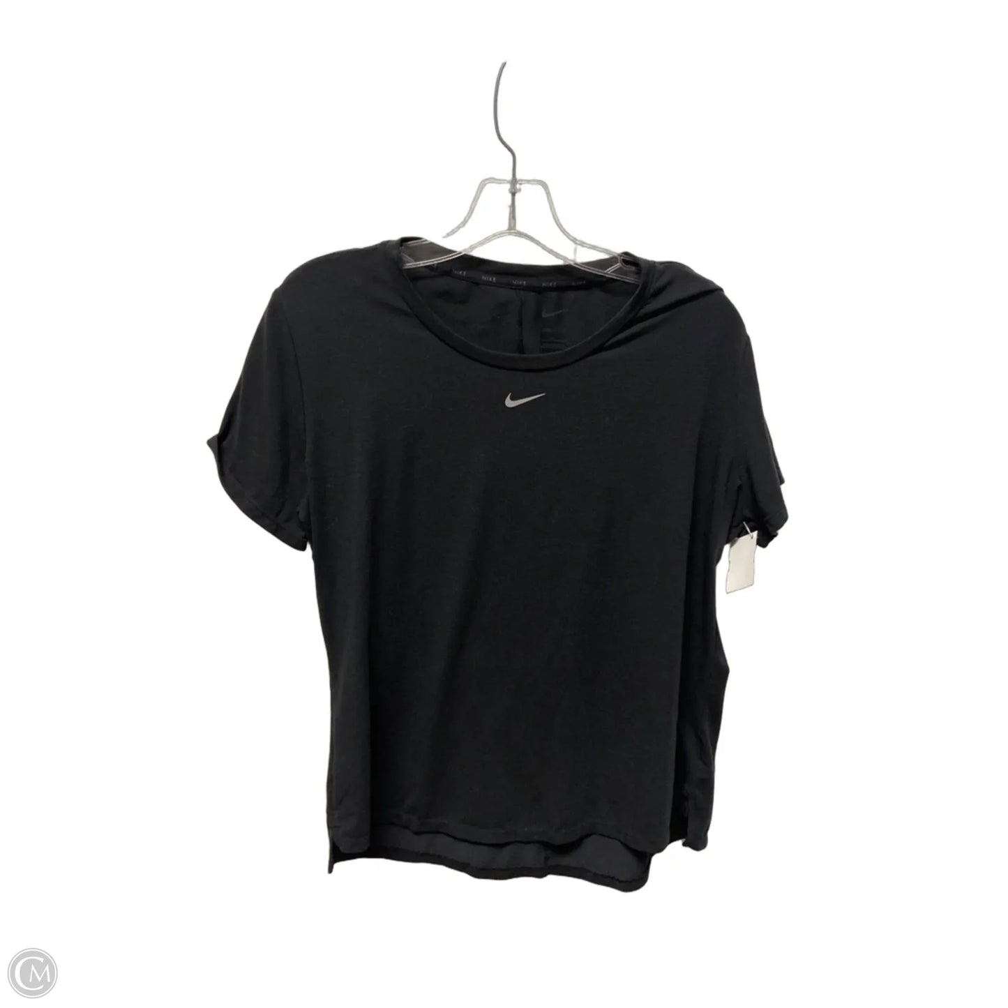 Athletic Top Short Sleeve By Nike In Black, Size: L