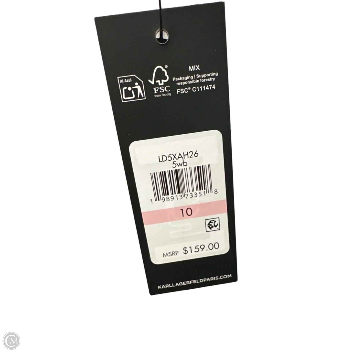 Dress Designer By Karl Lagerfeld In Black & White, Size: M