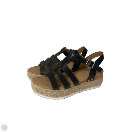 Sandals Heels Platform By Soda In Black, Size: 7.5