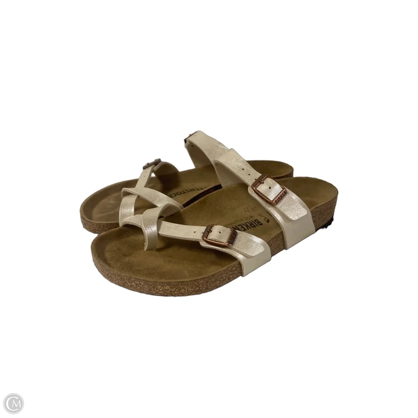 Sandals Flip Flops By Birkenstock In Rose Gold, Size: 7