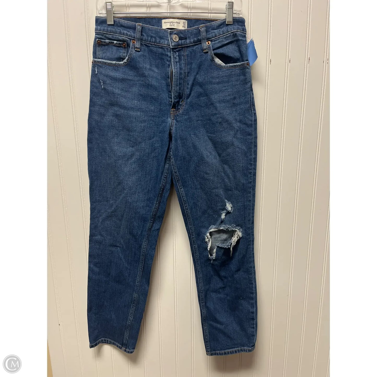 Jeans Straight By Abercrombie And Fitch In Blue, Size: 4