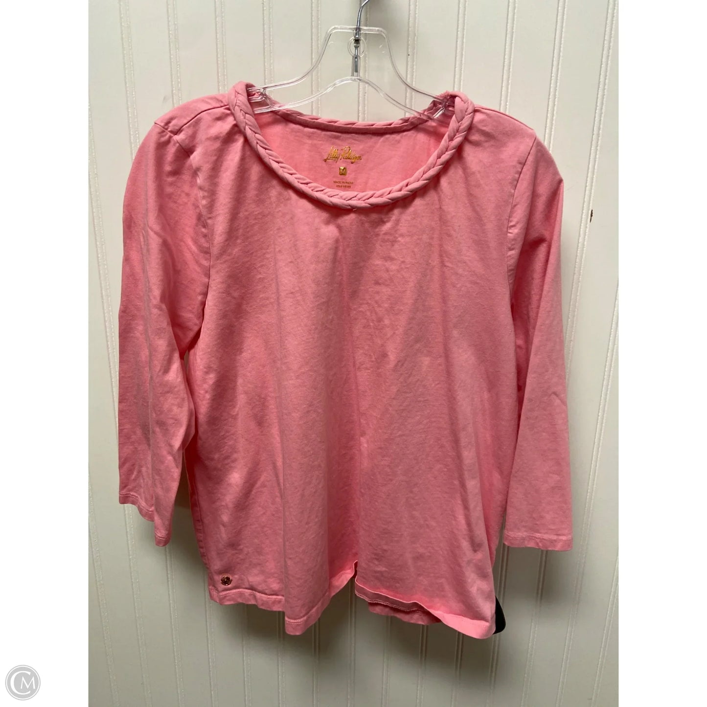 Top Long Sleeve Designer By Lilly Pulitzer In Pink, Size: M