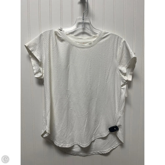 Athletic Top Short Sleeve By Calia In White, Size: M