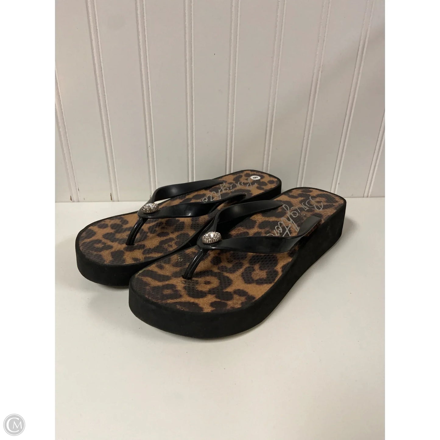 Sandals Flip Flops By Brighton In Animal Print, Size: 9