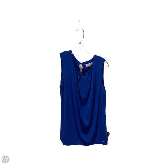 Top Sleeveless By Calvin Klein In Blue, Size: L
