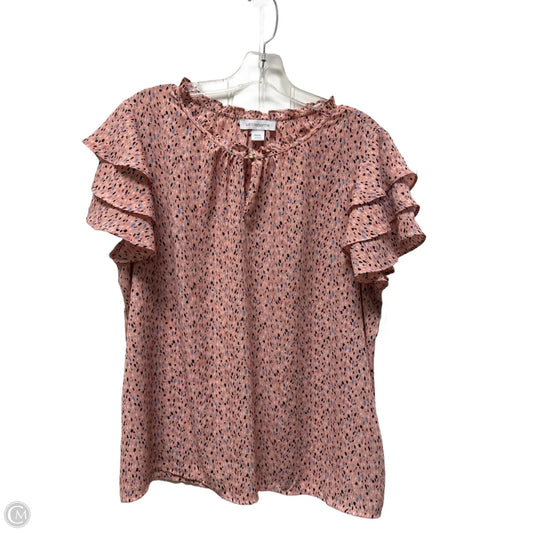 Top Short Sleeve By Liz Claiborne In Pink, Size: Xxl