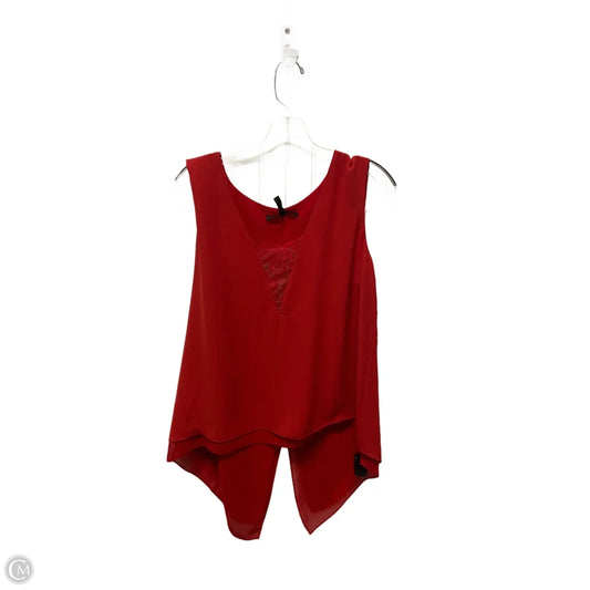 Top Sleeveless By Bcbgmaxazria In Red, Size: L