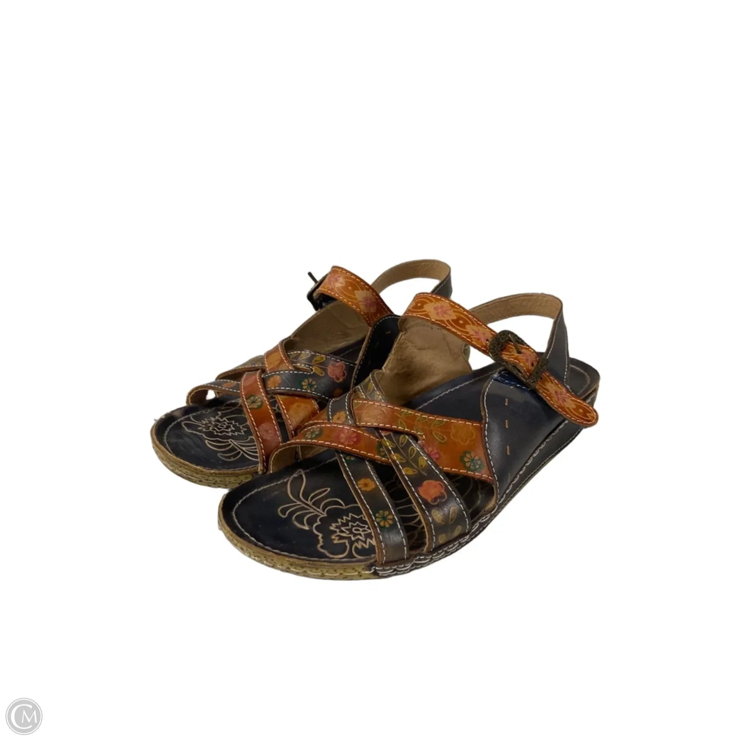 Sandals Flats By Spring Step In Navy, Size: 7.5
