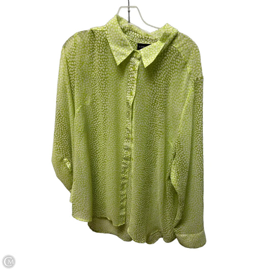 Top Long Sleeve By Lane Bryant In Green, Size: 1x