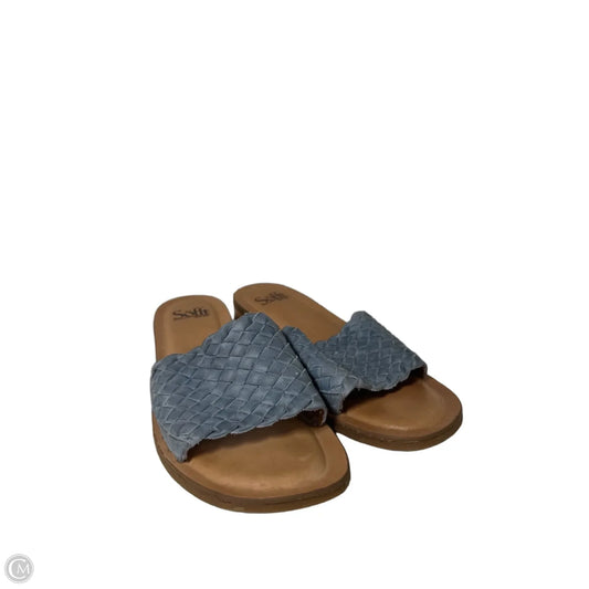 Sandals Flats By Sofft In Blue, Size: 9.5
