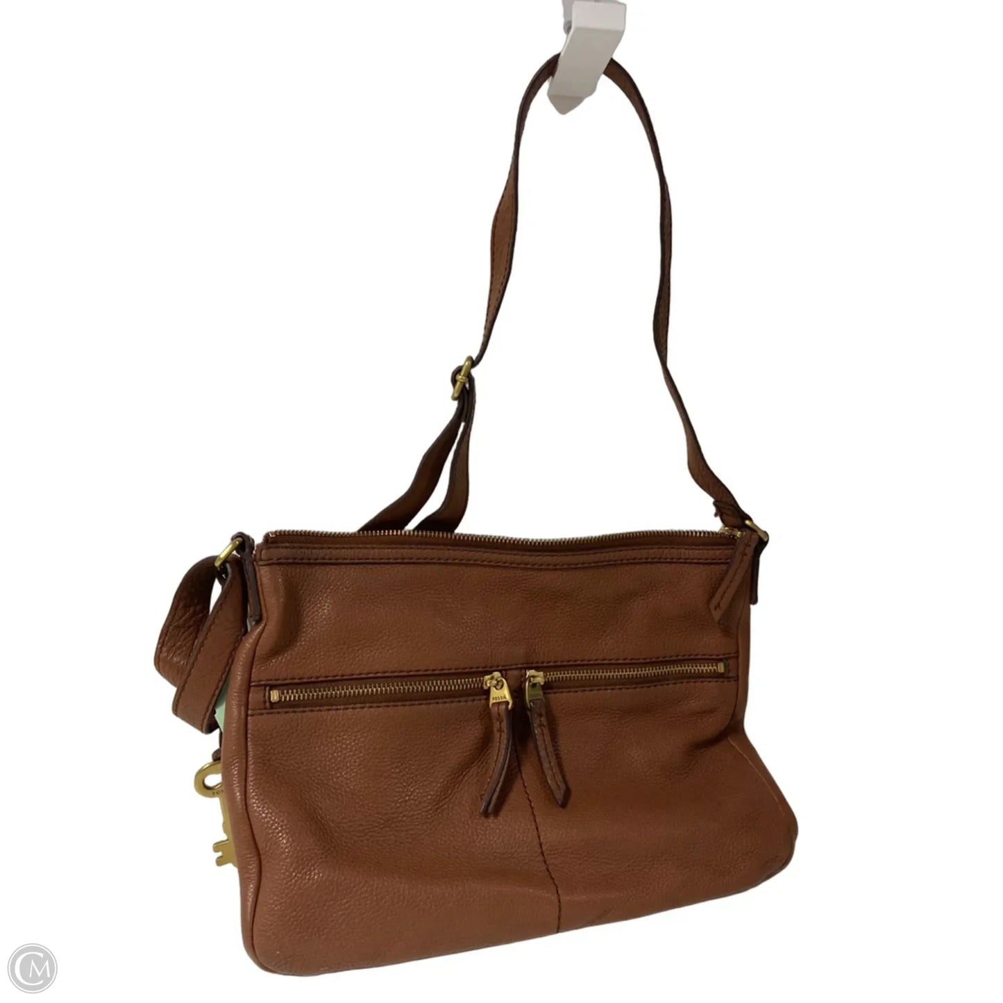 Crossbody Leather By Fossil, Size: Medium
