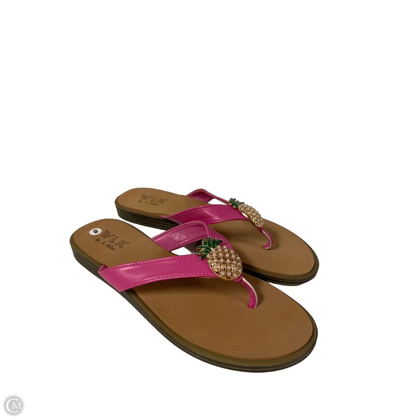Sandals Flats By Clothes Mentor In Pink, Size: 8