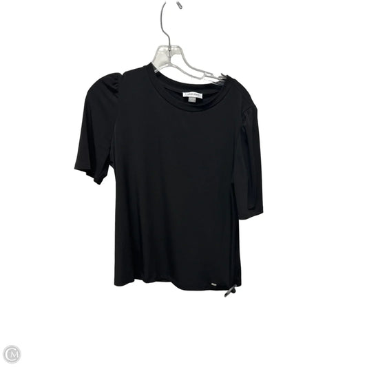 Top Short Sleeve By Calvin Klein In Black, Size: M