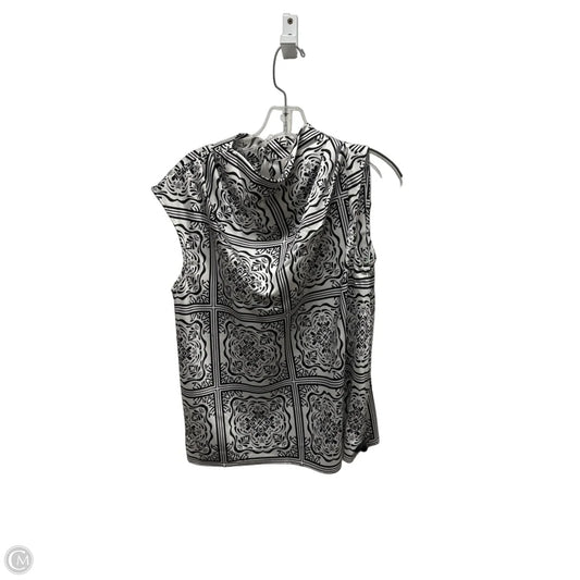 Top Sleeveless By Loft In Black & White, Size: M