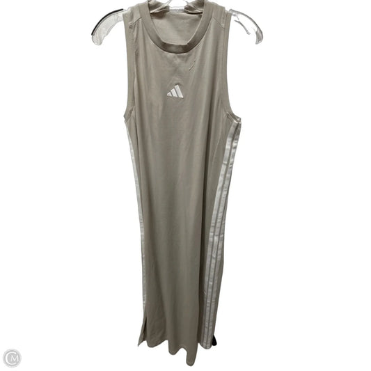 Dress Casual Maxi By Adidas In Grey, Size: L