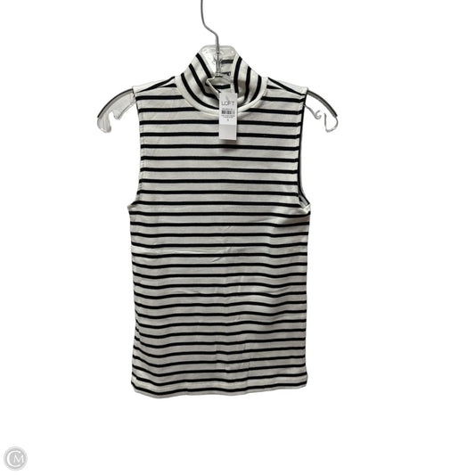 Top Sleeveless By Loft In Striped Pattern, Size: S