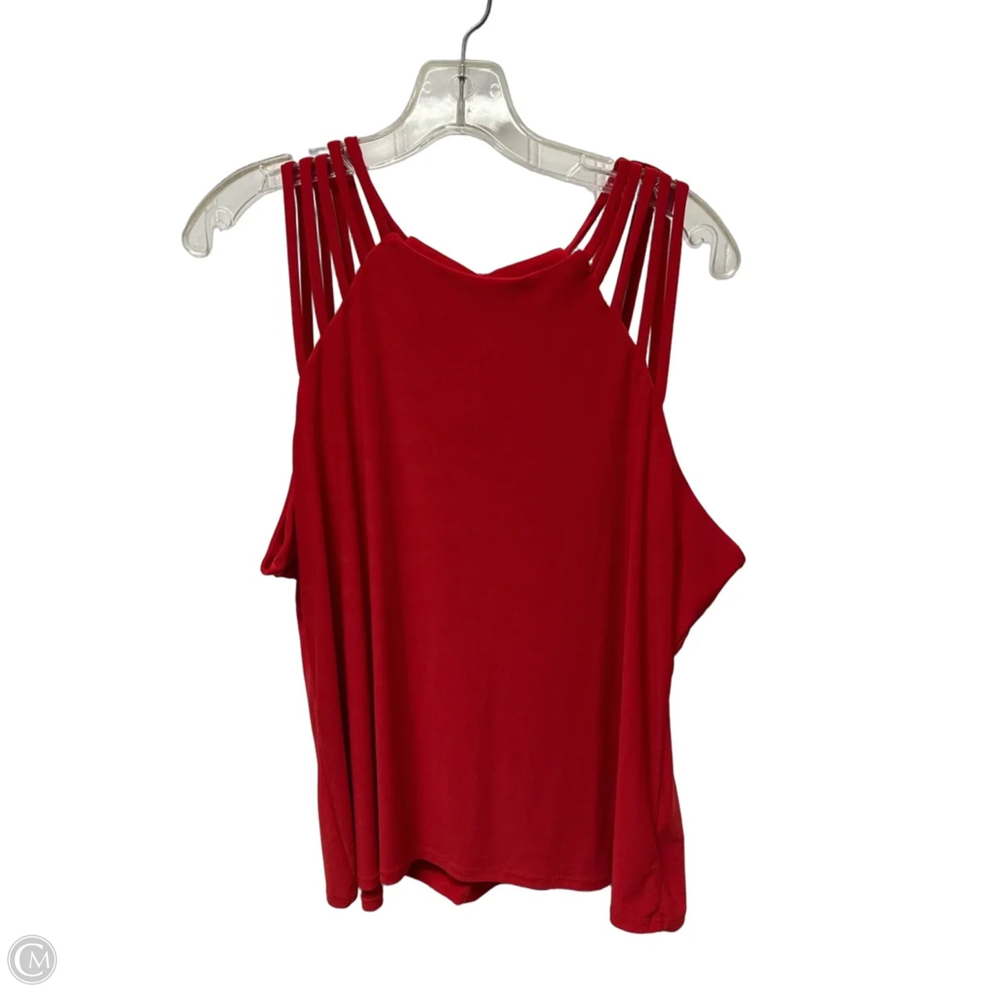 Top Sleeveless By Auw In Red, Size: Xl