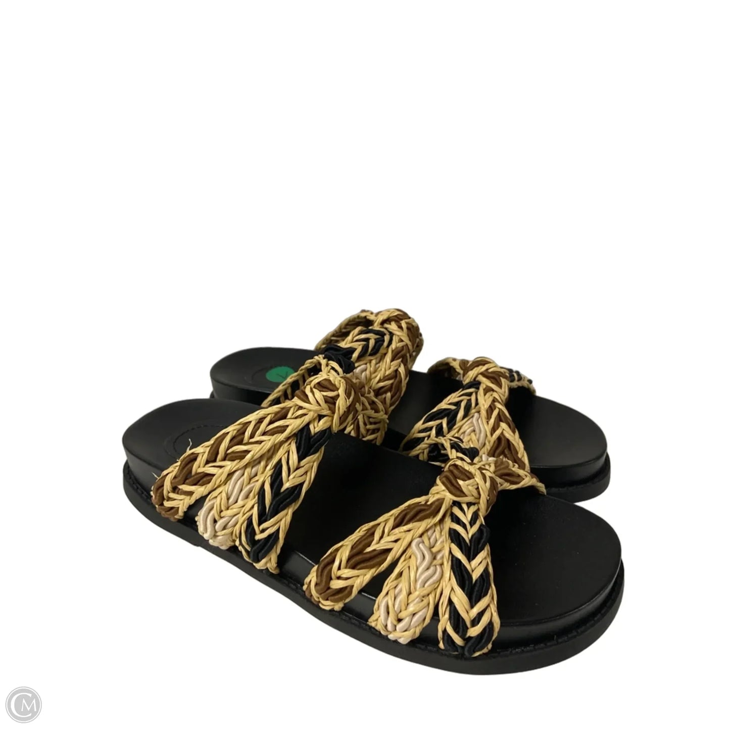 Sandals Flats By Nine West In Black & Brown, Size: 7