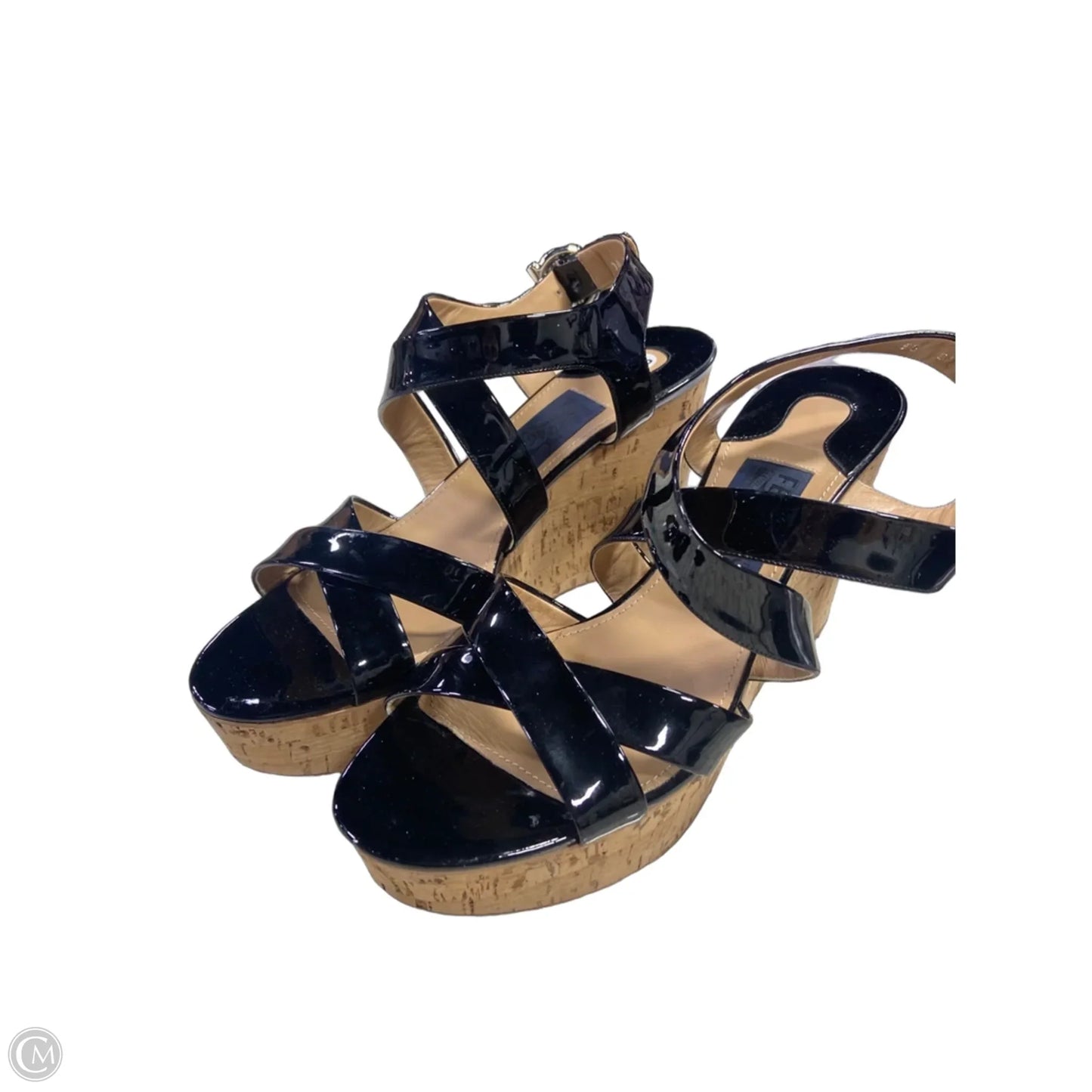 Sandals Luxury Designer By Ferragamo In Black, Size: 8.5