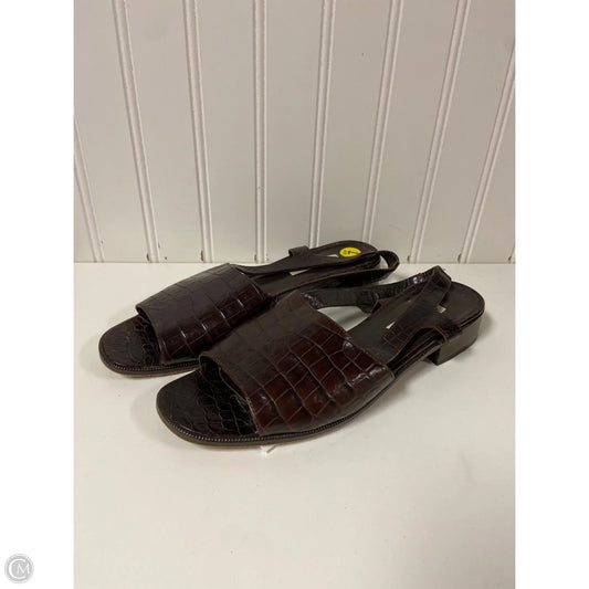 Sandals Flats By Ann Taylor In Animal Print, Size: 7