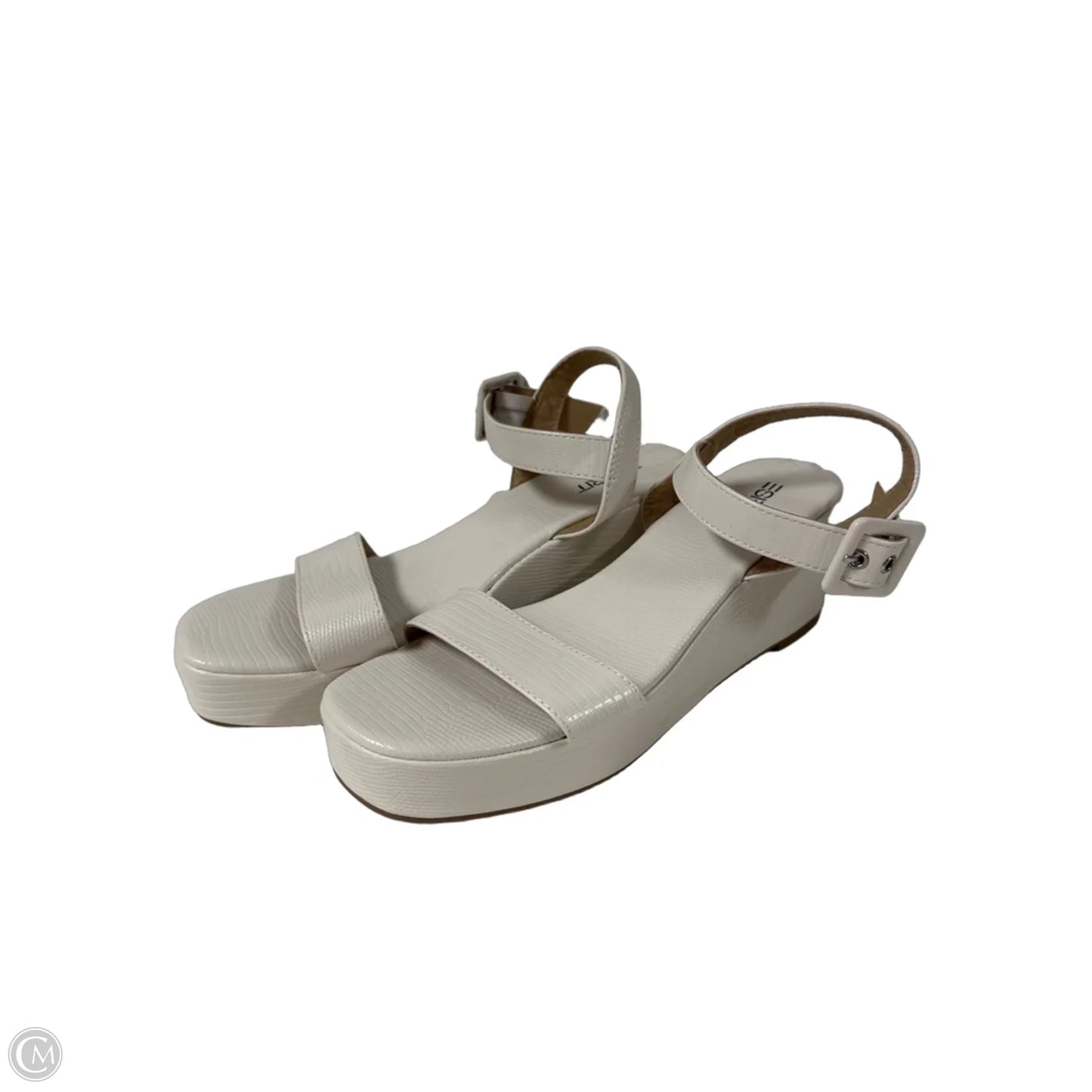 Sandals Heels Platform By Esprit In White, Size: 8.5