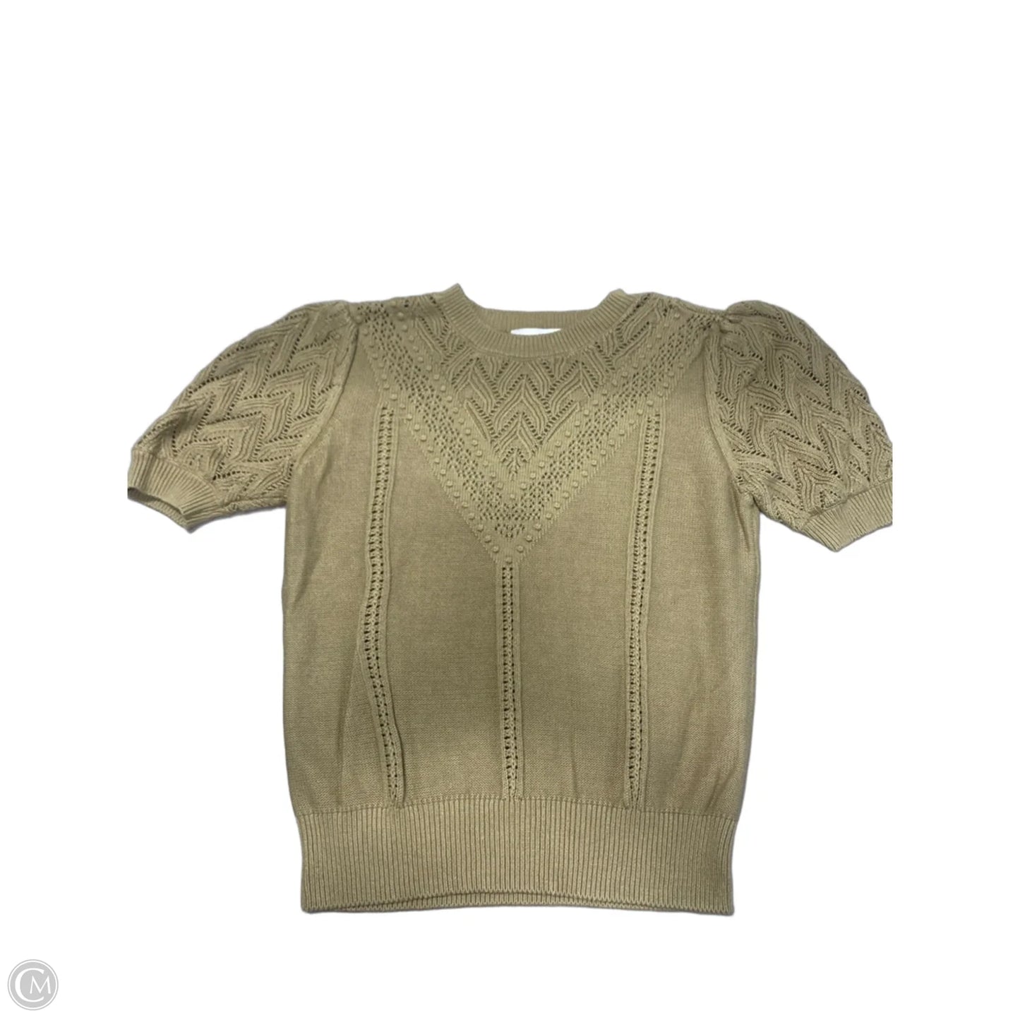 Sweater Short Sleeve By Loft In Green, Size: S