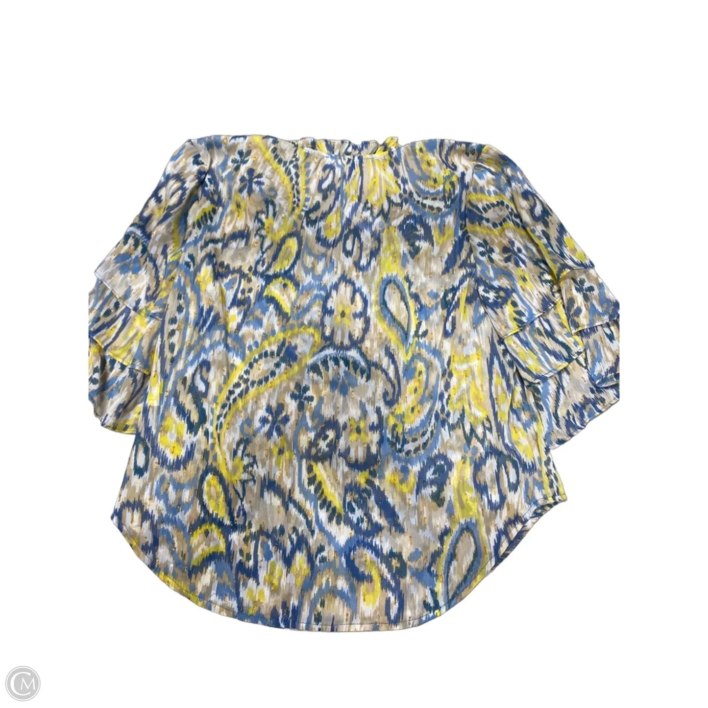 Top Long Sleeve By Chicos In Yellow, Size: M