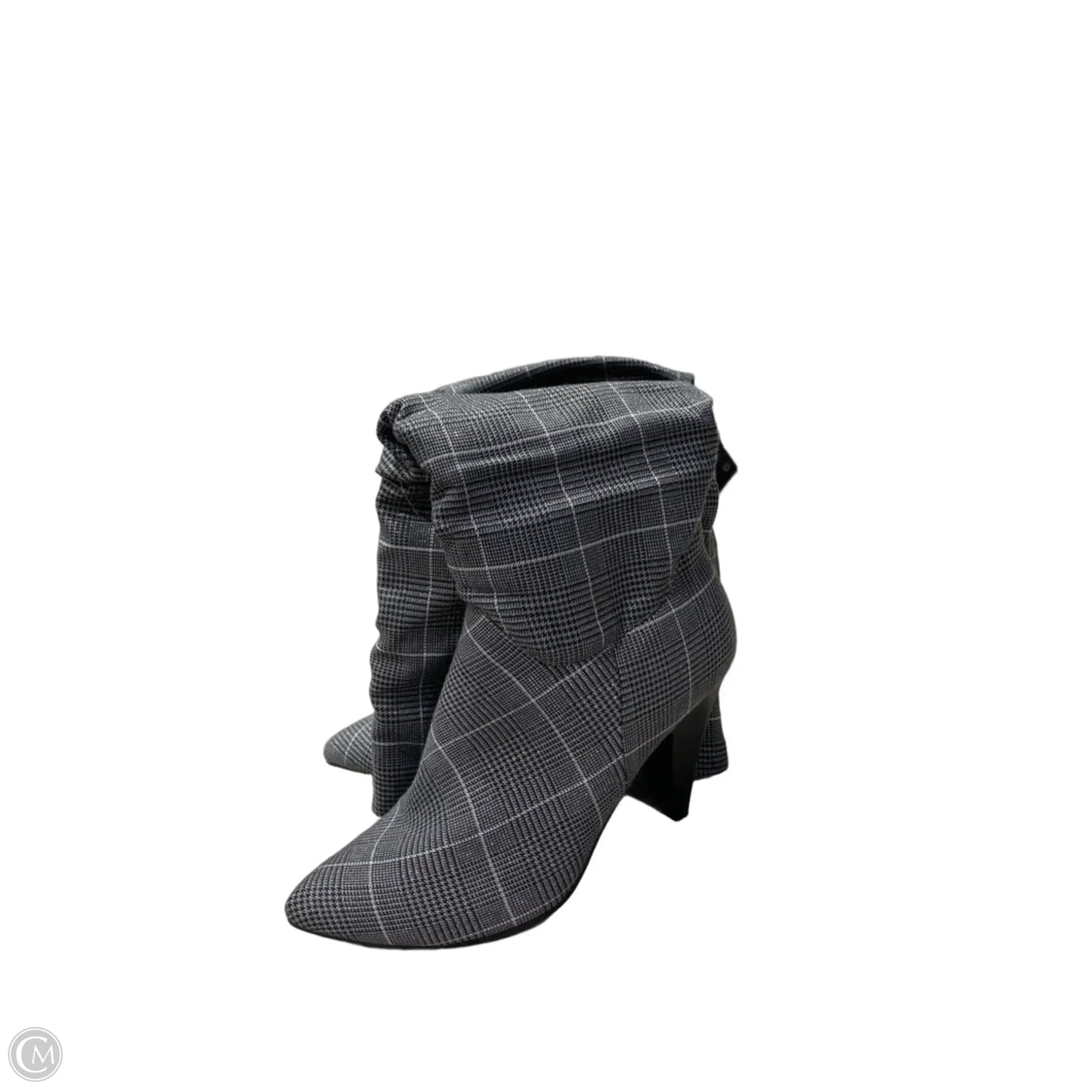 Boots Mid-calf Heels By Clothes Mentor In Grey, Size: 7