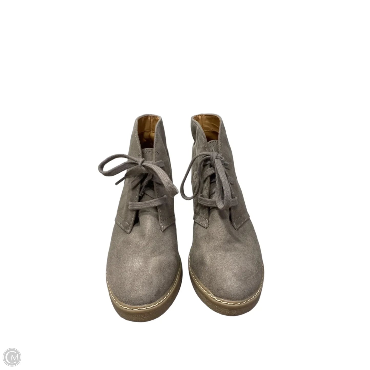 Boots Ankle Heels By Merona In Grey, Size: 6.5