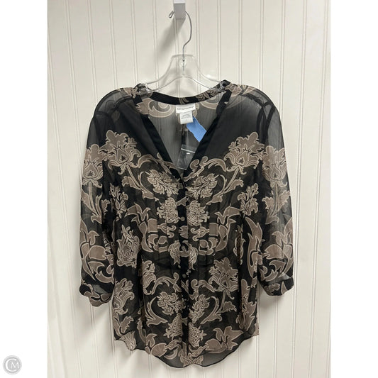 Top Long Sleeve By Soft Surroundings In Brown, Size: S