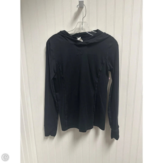 Athletic Top Long Sleeve Hoodie By Fabletics In Black, Size: S