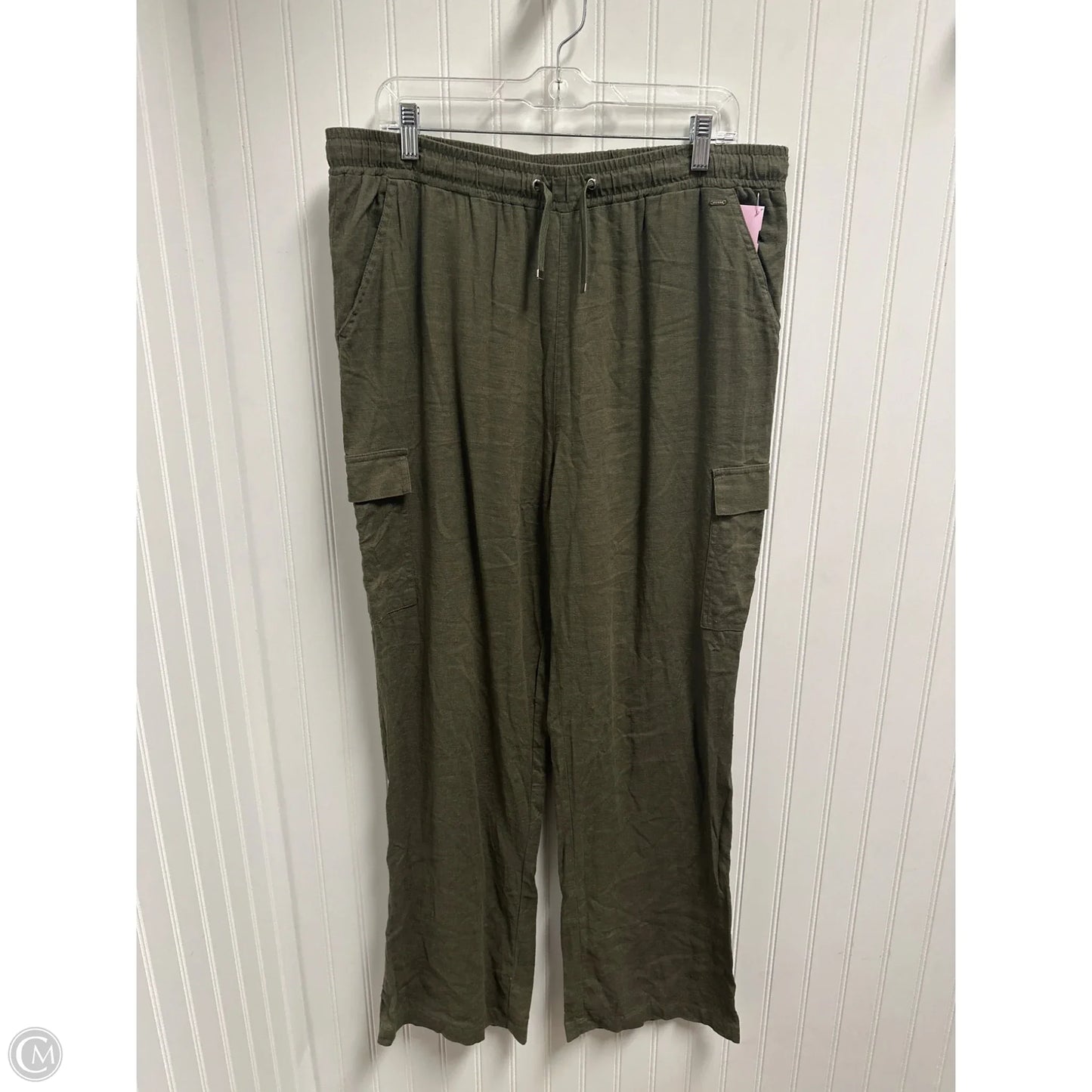 Pants Linen By Guess In Green, Size: 16